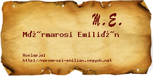 Mármarosi Emilián névjegykártya